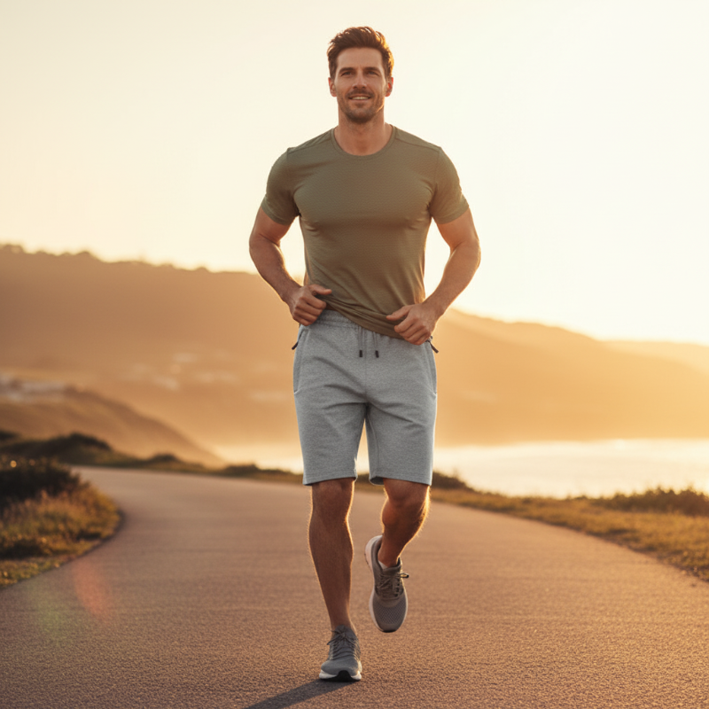 Herren Casual Sportshorts mit hoher Dehnbarkeit