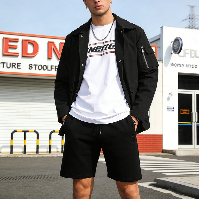 Herren Casual Sportshorts mit hoher Dehnbarkeit