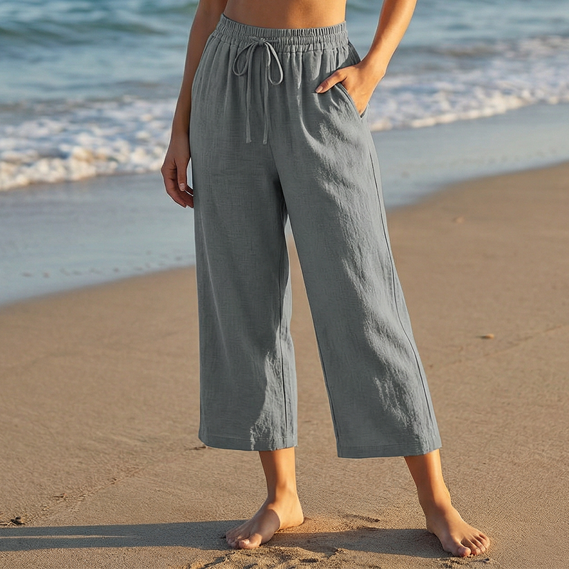 ⏰ 50 % RABATT – Nur für kurze Zeit ✨Damen Sommer Caprihose 🌿 Leicht, Luftig & Vielseitig kombinierbar