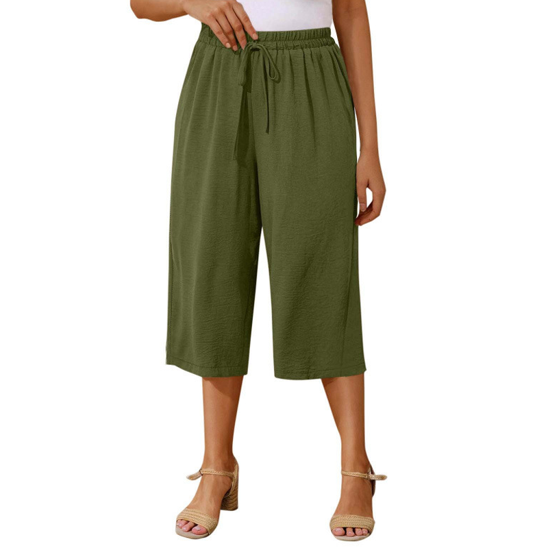 ⏰ 50 % RABATT – Nur für kurze Zeit ✨Damen Sommer Caprihose 🌿 Leicht, Luftig & Vielseitig kombinierbar