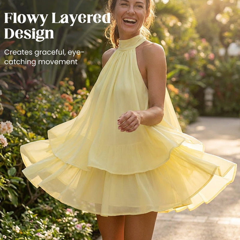 👗 50% RABATT! 🌊 Leicht fließendes Trägerkleid mit Wickeloptik & ausgestelltem Saum – Perfekt für Sommerpartys, Strand oder heiße Tage – feminin und luftig ✨🌸