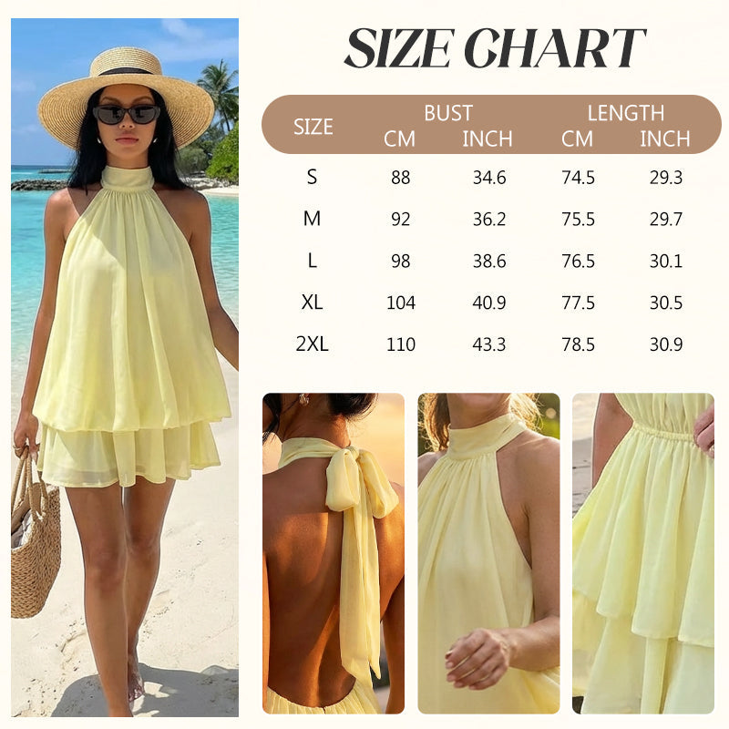 👗 50% RABATT! 🌊 Leicht fließendes Trägerkleid mit Wickeloptik & ausgestelltem Saum – Perfekt für Sommerpartys, Strand oder heiße Tage – feminin und luftig ✨🌸