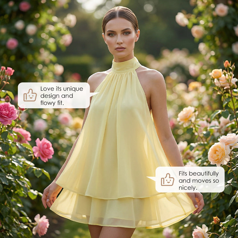 👗 50% RABATT! 🌊 Leicht fließendes Trägerkleid mit Wickeloptik & ausgestelltem Saum – Perfekt für Sommerpartys, Strand oder heiße Tage – feminin und luftig ✨🌸