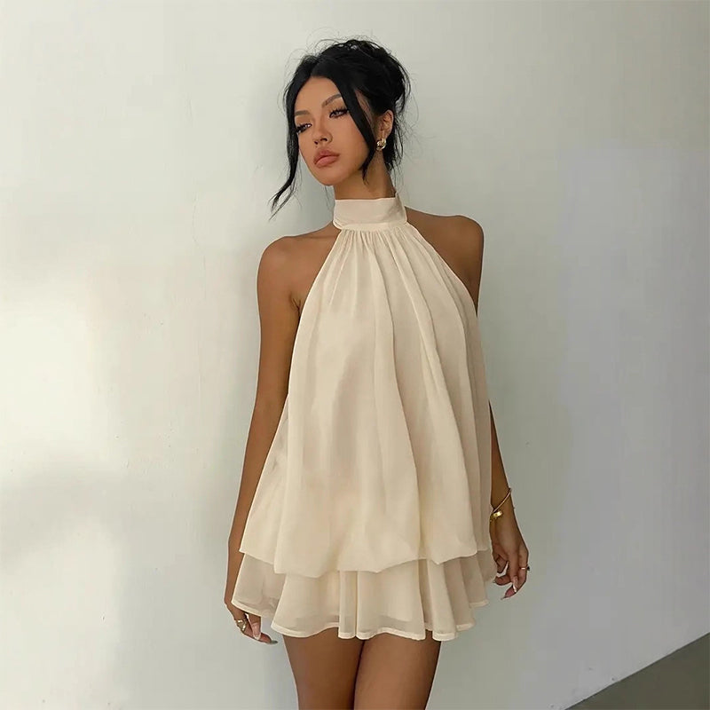 👗 50% RABATT! 🌊 Leicht fließendes Trägerkleid mit Wickeloptik & ausgestelltem Saum – Perfekt für Sommerpartys, Strand oder heiße Tage – feminin und luftig ✨🌸