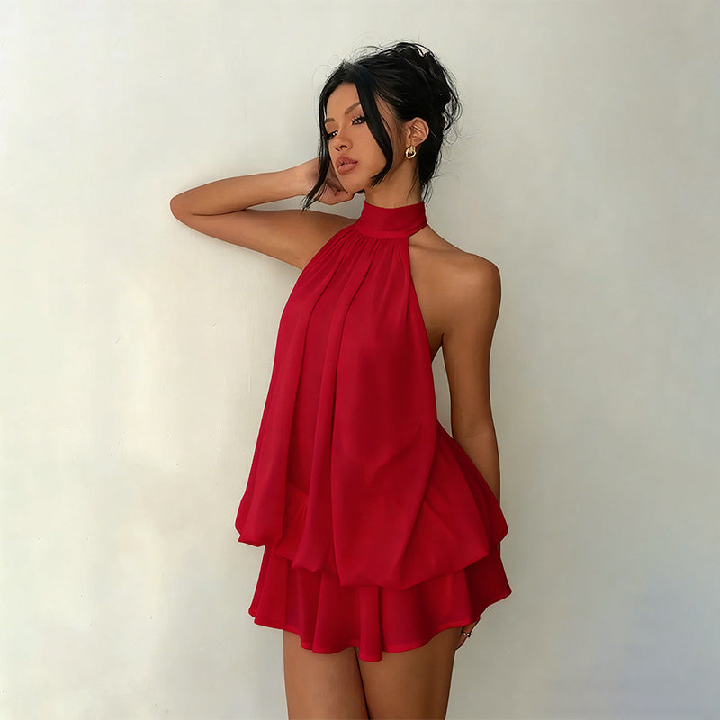 👗 50% RABATT! 🌊 Leicht fließendes Trägerkleid mit Wickeloptik & ausgestelltem Saum – Perfekt für Sommerpartys, Strand oder heiße Tage – feminin und luftig ✨🌸