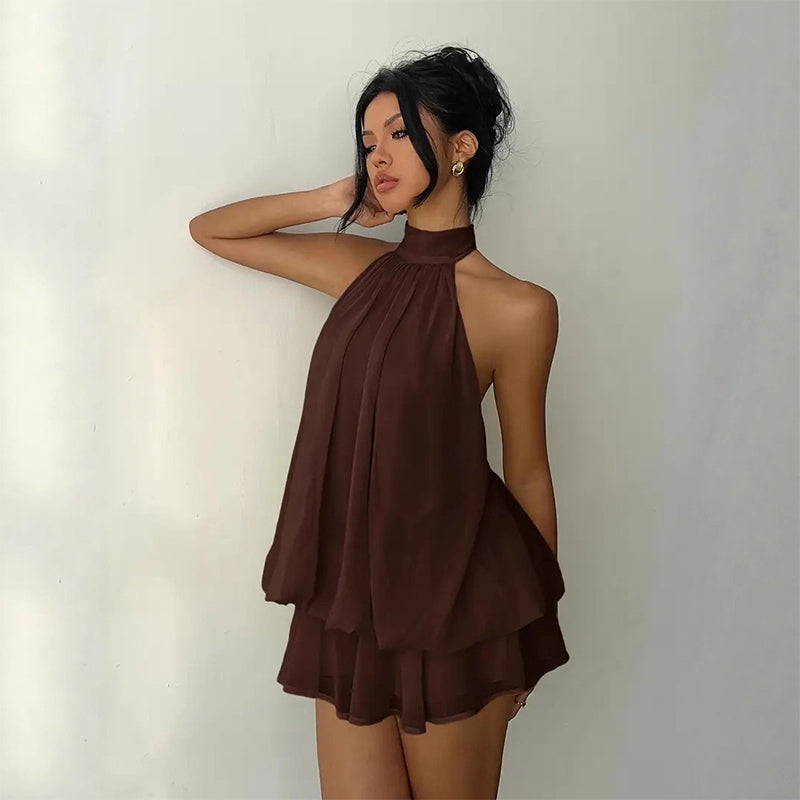 👗 50% RABATT! 🌊 Leicht fließendes Trägerkleid mit Wickeloptik & ausgestelltem Saum – Perfekt für Sommerpartys, Strand oder heiße Tage – feminin und luftig ✨🌸