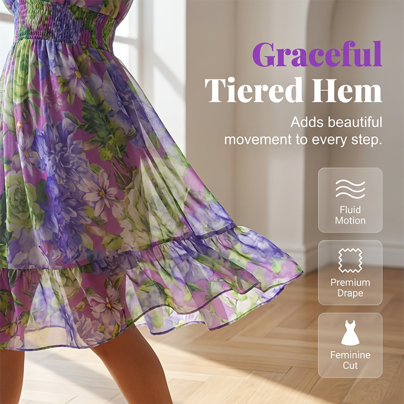 📢Mid-Season Sale: −50% nur für kurze Zeit⏰ Farbblock-Kleid mit Rüschen & langen Ärmeln – weich fallender Stoff, schmeichelhafte Taille, perfekt für Gartenpartys & Sommerfeste🌸✨