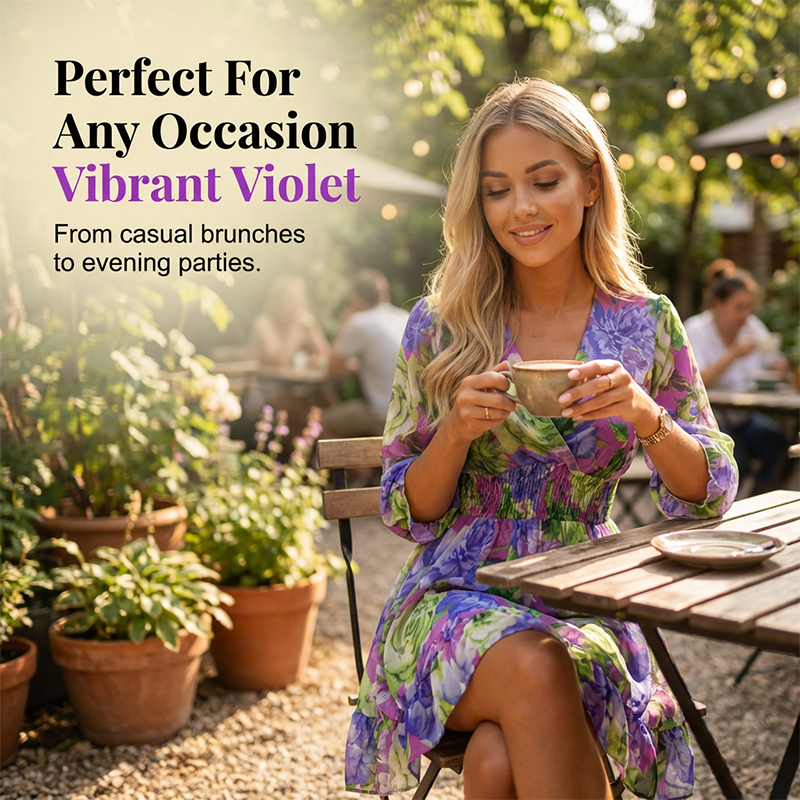 📢Mid-Season Sale: −50% nur für kurze Zeit⏰ Farbblock-Kleid mit Rüschen & langen Ärmeln – weich fallender Stoff, schmeichelhafte Taille, perfekt für Gartenpartys & Sommerfeste🌸✨