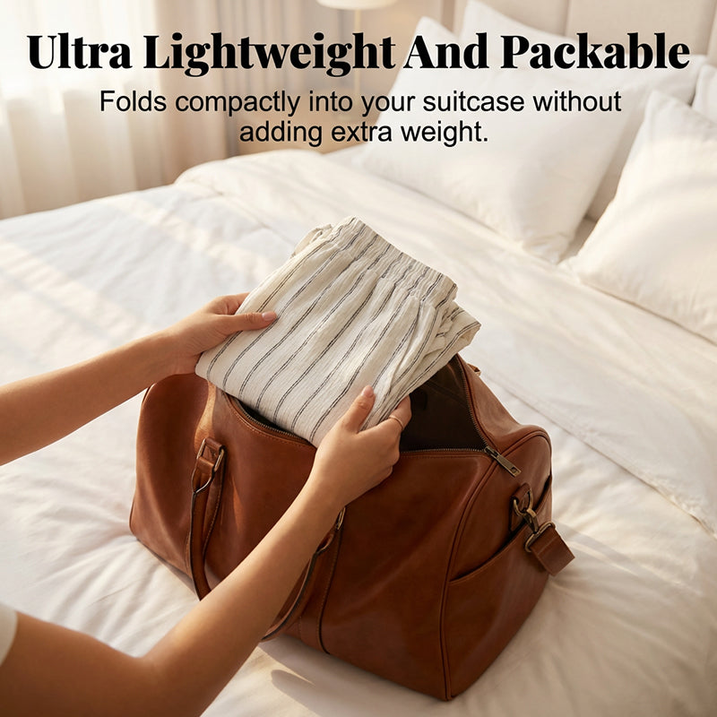 🌸 Bequeme Freizeithose im Lounge-Stil – gestreiftes Muster, elastischer Bund, perfekt für Zuhause, Strand oder Urlaub, kombinierbar mit vielen Oberteilen 👖