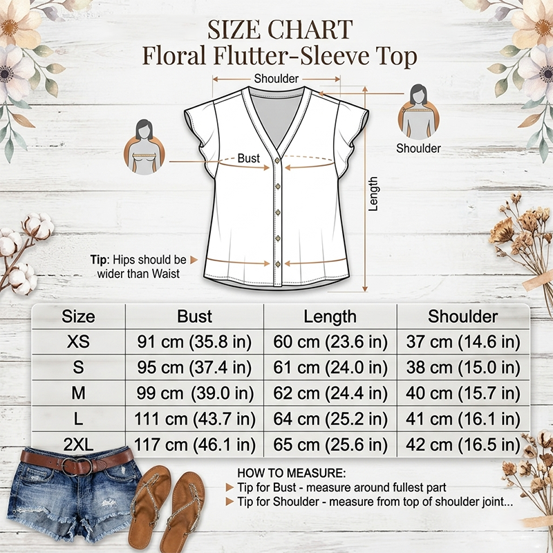 👚 NUR FÜR KURZE ZEIT: 50 % RABATT! ✨ Damenbluse mit V-Ausschnitt und Blumenmuster – zum Zuknöpfen, locker fallend, atmungsaktiv 🌸