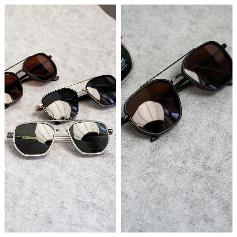 🕶️ Polarisierte Damen-Sonnenbrille – quadratische Form mit Doppelsteg, retro & stilvoll, ideal für Autofahrer & den täglichen Sonnenschutz ☀️