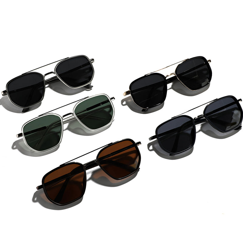 🕶️ Polarisierte Damen-Sonnenbrille – quadratische Form mit Doppelsteg, retro & stilvoll, ideal für Autofahrer & den täglichen Sonnenschutz ☀️