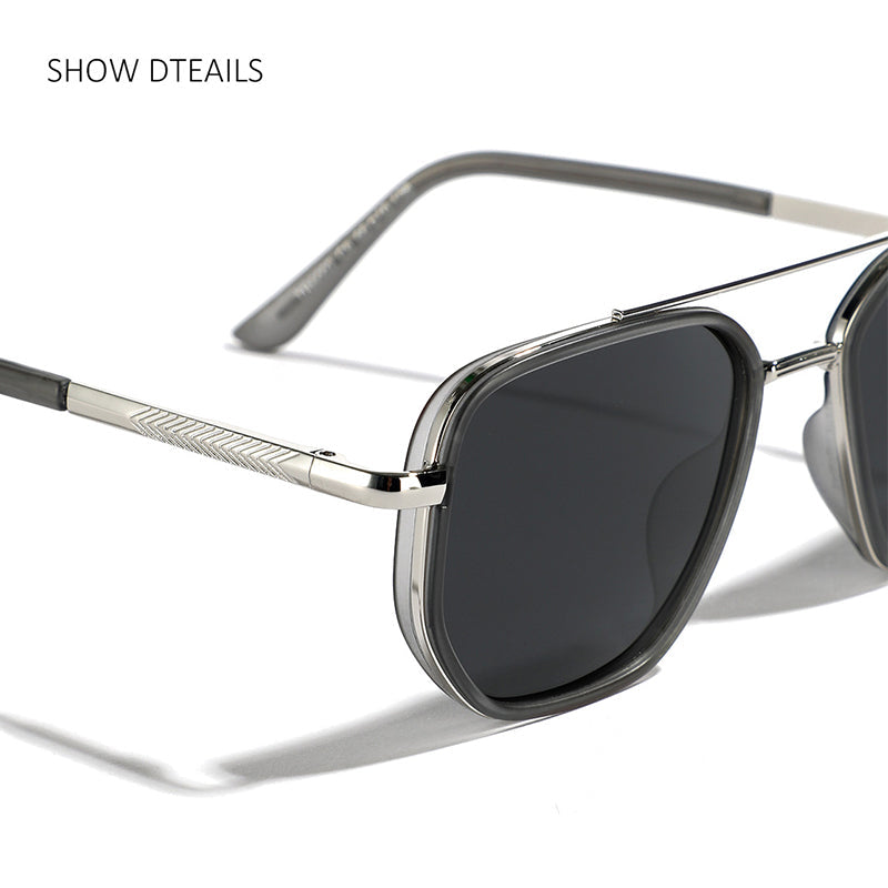 🕶️ Polarisierte Damen-Sonnenbrille – quadratische Form mit Doppelsteg, retro & stilvoll, ideal für Autofahrer & den täglichen Sonnenschutz ☀️