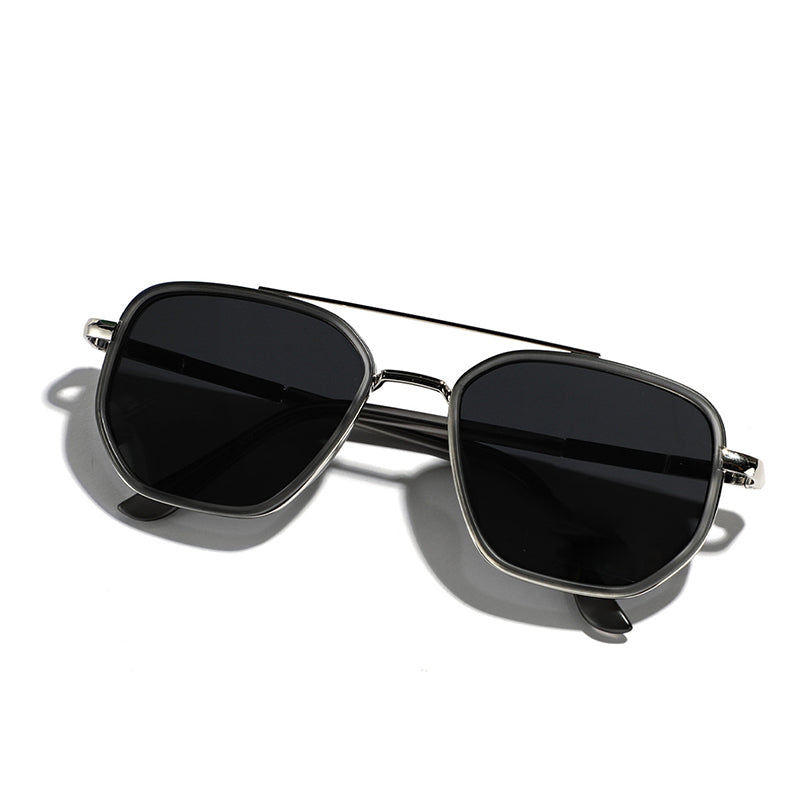 🕶️ Polarisierte Damen-Sonnenbrille – quadratische Form mit Doppelsteg, retro & stilvoll, ideal für Autofahrer & den täglichen Sonnenschutz ☀️