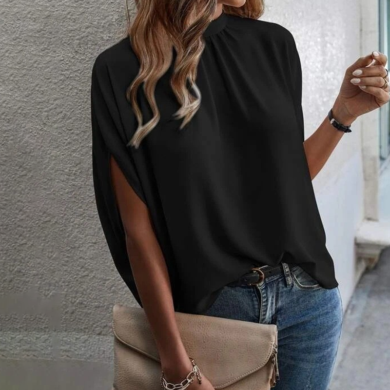 📢Mid-Season Sale: −50% nur für kurze Zeit⏰🌸 Sommerliche Tunika mit Print, Batwing-Ärmeln & Gehschlitz – luftig, bequem & vielseitig für Alltag, Strand & Reisen ☀️