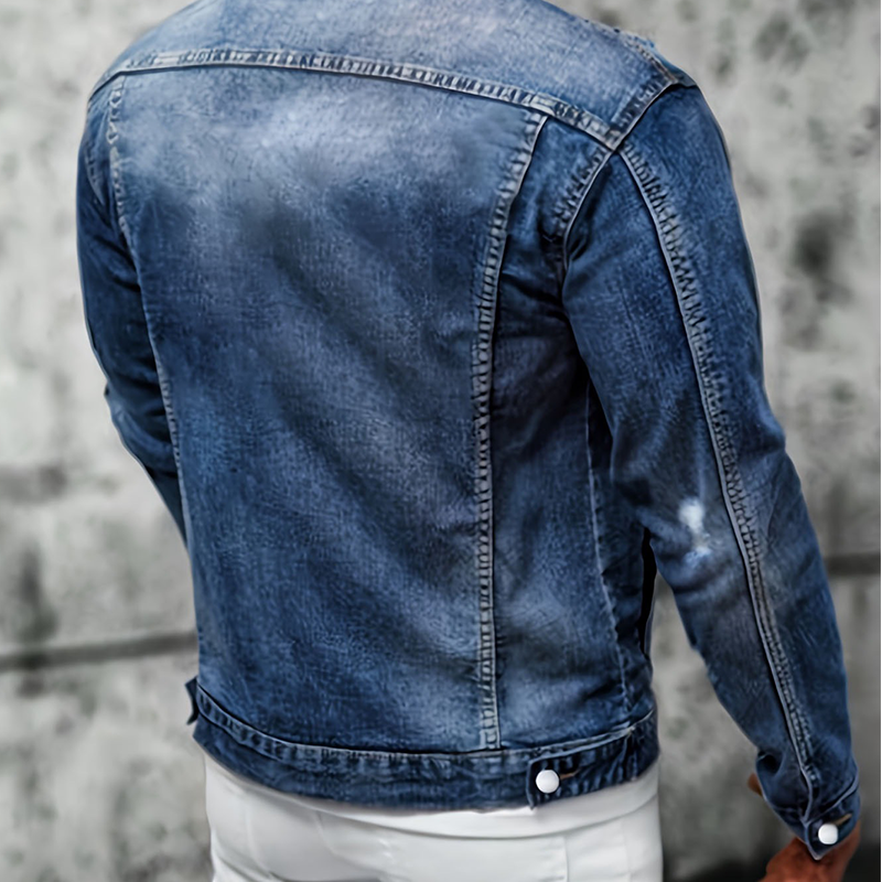 🔥Herren-Freizeit-Denimjacke im Used-Look mit Vintage-Wäsche