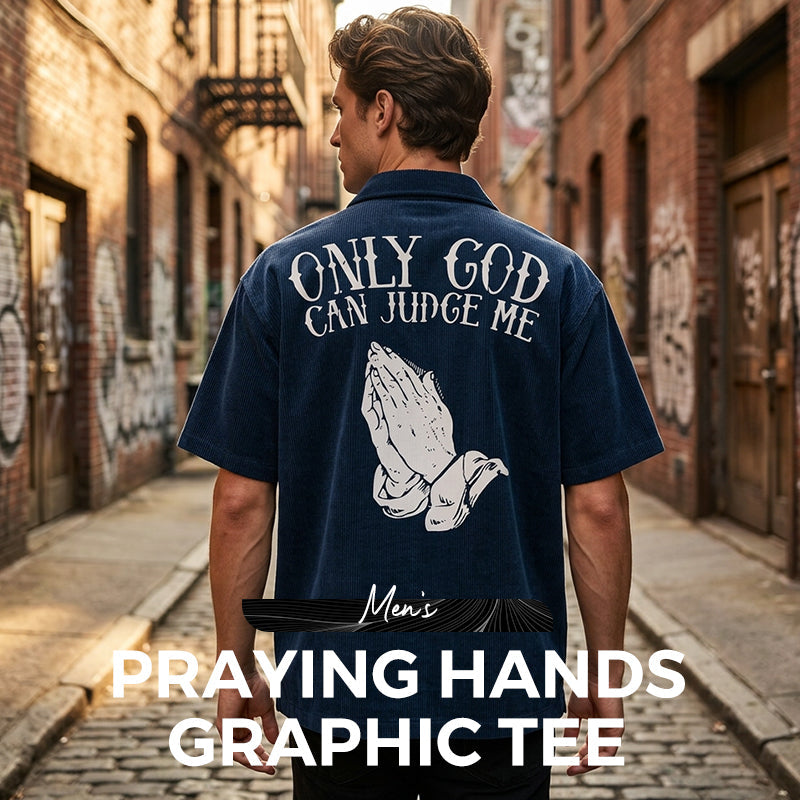 👔 50% RABATT! 🙏 Herren T-Shirt mit Grafik „Betende Hände“ – Stilvoll, symbolstark & vielseitig kombinierbar ✨