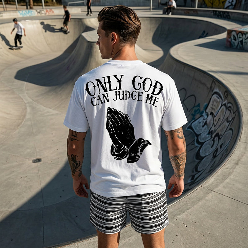 👔 50% RABATT! 🙏 Herren T-Shirt mit Grafik „Betende Hände“ – Stilvoll, symbolstark & vielseitig kombinierbar ✨
