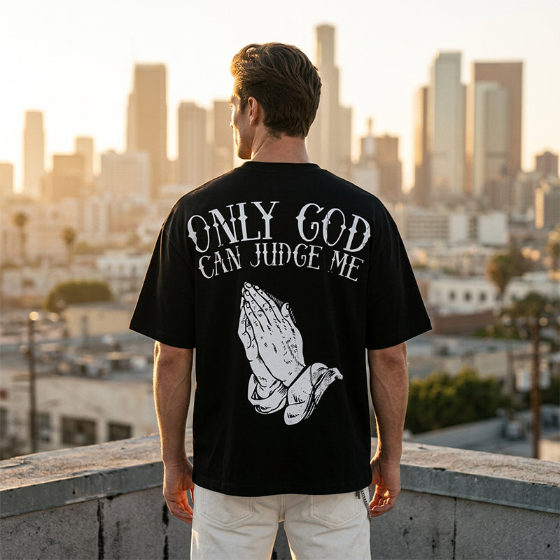 👔 50% RABATT! 🙏 Herren T-Shirt mit Grafik „Betende Hände“ – Stilvoll, symbolstark & vielseitig kombinierbar ✨