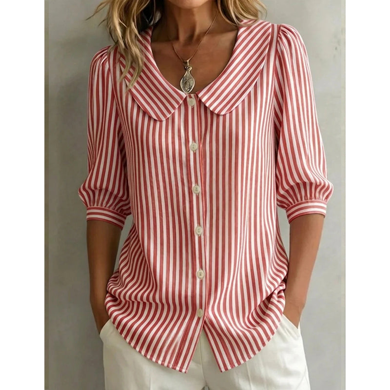 📢Mid-Season Sale: −50% nur für kurze Zeit⏰👜 Designer-Bluse für Damen – V-Ausschnitt, kurze Ärmel, lockere Passform & atmungsaktiv, ideal fürs Büro & warme Tage ☀️