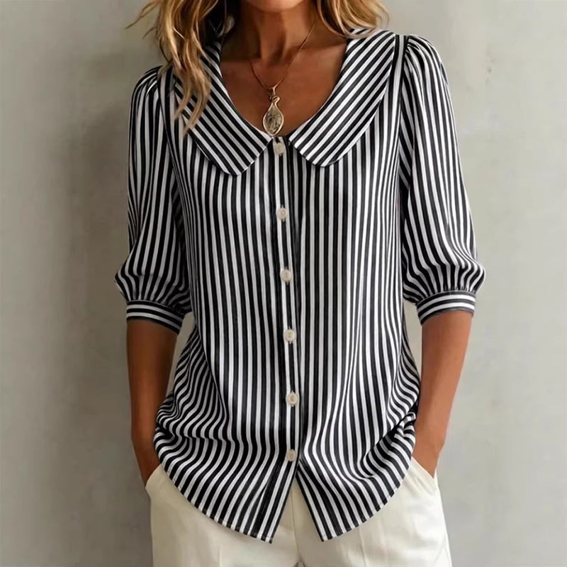 📢Mid-Season Sale: −50% nur für kurze Zeit⏰👜 Designer-Bluse für Damen – V-Ausschnitt, kurze Ärmel, lockere Passform & atmungsaktiv, ideal fürs Büro & warme Tage ☀️
