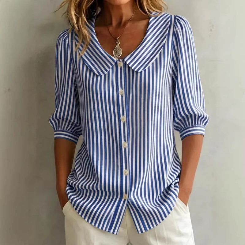 📢Mid-Season Sale: −50% nur für kurze Zeit⏰👜 Designer-Bluse für Damen – V-Ausschnitt, kurze Ärmel, lockere Passform & atmungsaktiv, ideal fürs Büro & warme Tage ☀️