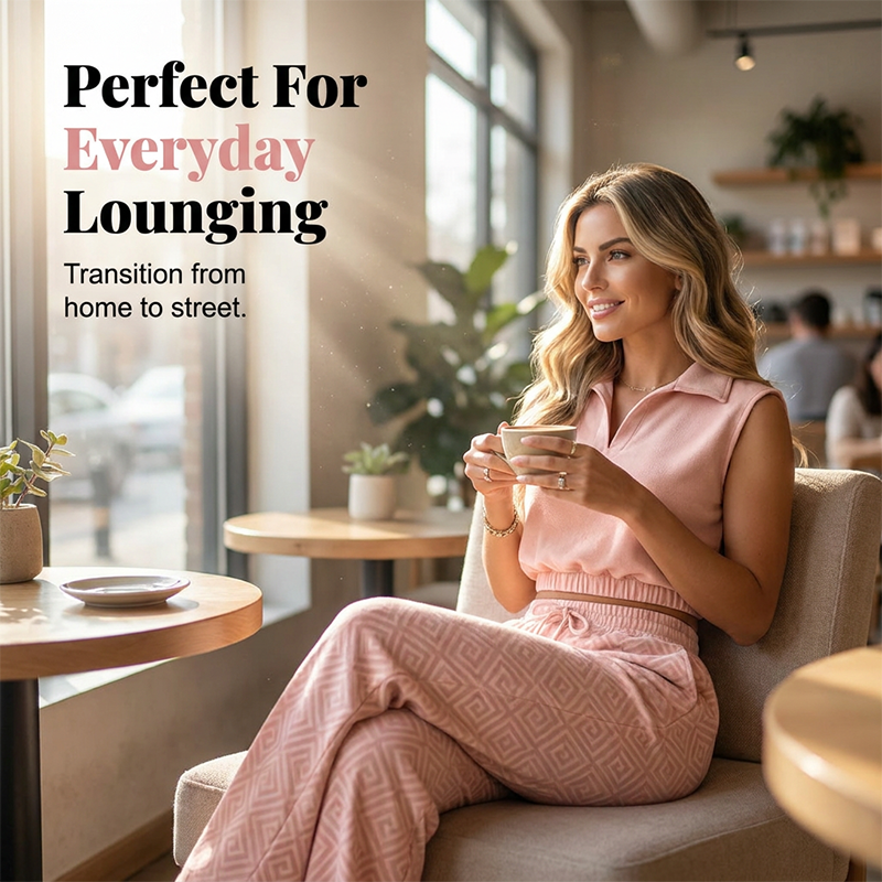 🔥 50% RABATT! Exklusives Damen-Zweiteiler-Set 🌿 Lässiges Oberteil + weite Hose – stylisch, bequem & alltagstauglich ✨