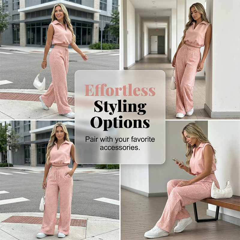 🔥 50% RABATT! Exklusives Damen-Zweiteiler-Set 🌿 Lässiges Oberteil + weite Hose – stylisch, bequem & alltagstauglich ✨