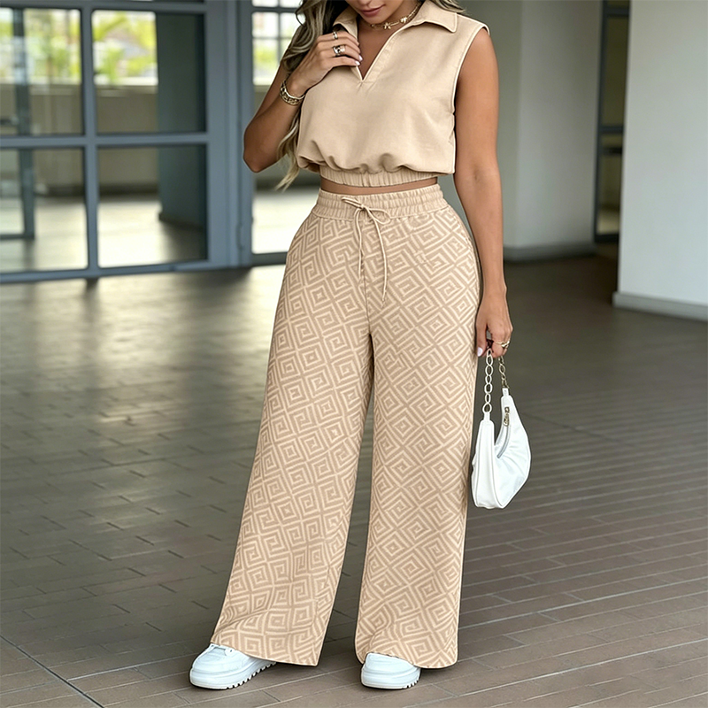 🔥 50% RABATT! Exklusives Damen-Zweiteiler-Set 🌿 Lässiges Oberteil + weite Hose – stylisch, bequem & alltagstauglich ✨
