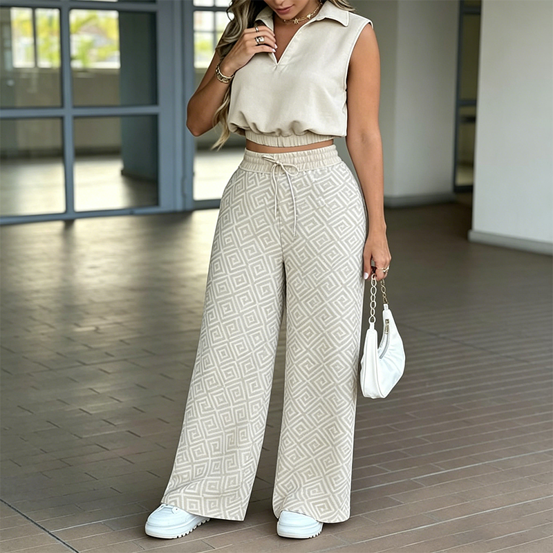🔥 50% RABATT! Exklusives Damen-Zweiteiler-Set 🌿 Lässiges Oberteil + weite Hose – stylisch, bequem & alltagstauglich ✨