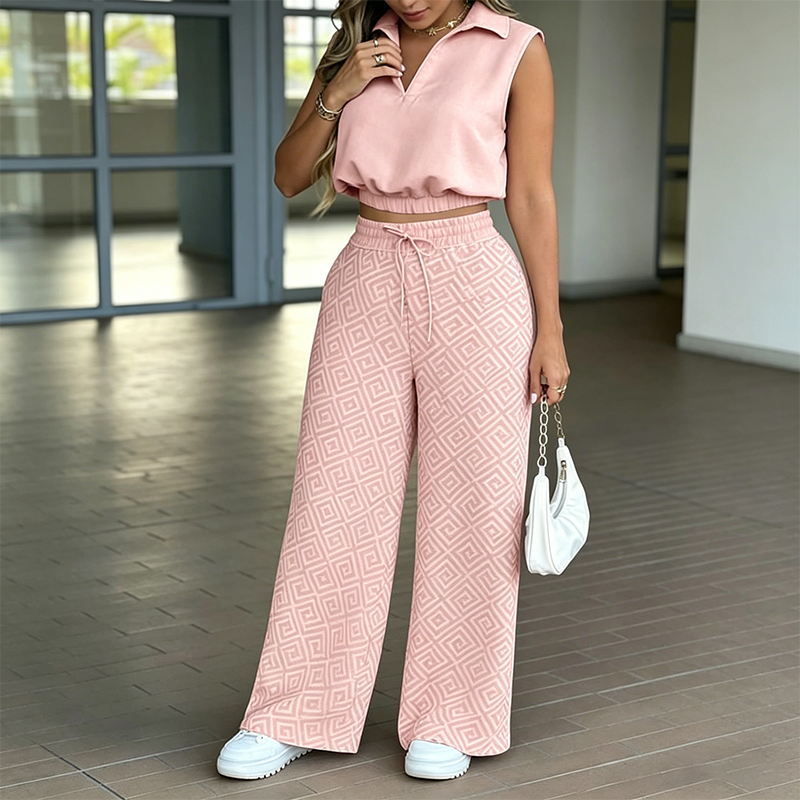 🔥 50% RABATT! Exklusives Damen-Zweiteiler-Set 🌿 Lässiges Oberteil + weite Hose – stylisch, bequem & alltagstauglich ✨
