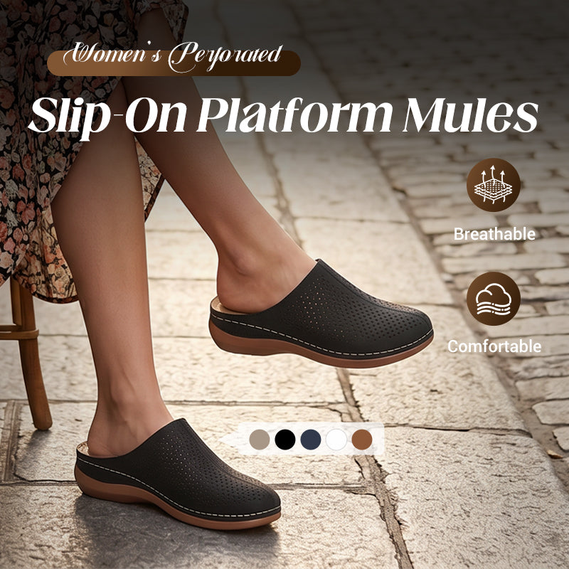 👡 50% RABATT! 🔥 Damen Slip-On Plateau-Pantoletten – luftig, leicht & stylisch – Perfekt für Sommer, Strand & City – bequemer Allrounder für warme Tage 🌞🏖️