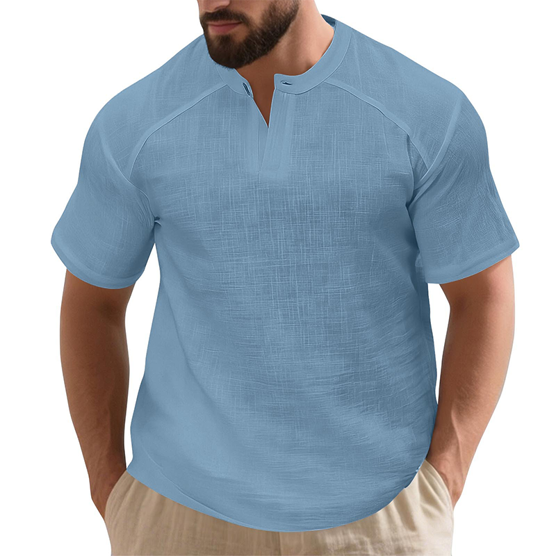 ✨🩳 Einfarbiges Kurzarm-T-Shirt für Herren 👔