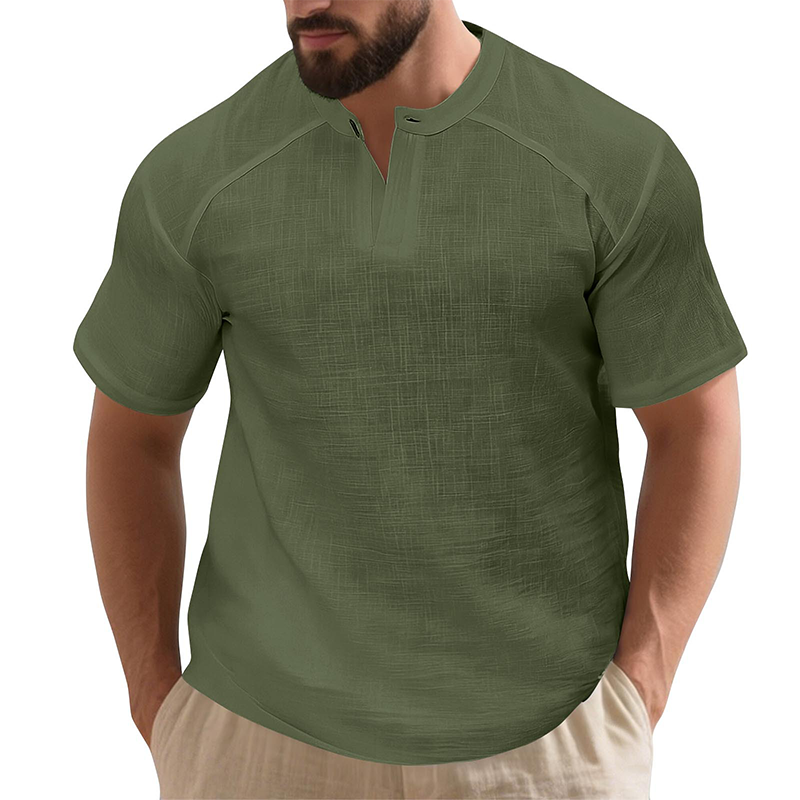 ✨🩳 Einfarbiges Kurzarm-T-Shirt für Herren 👔