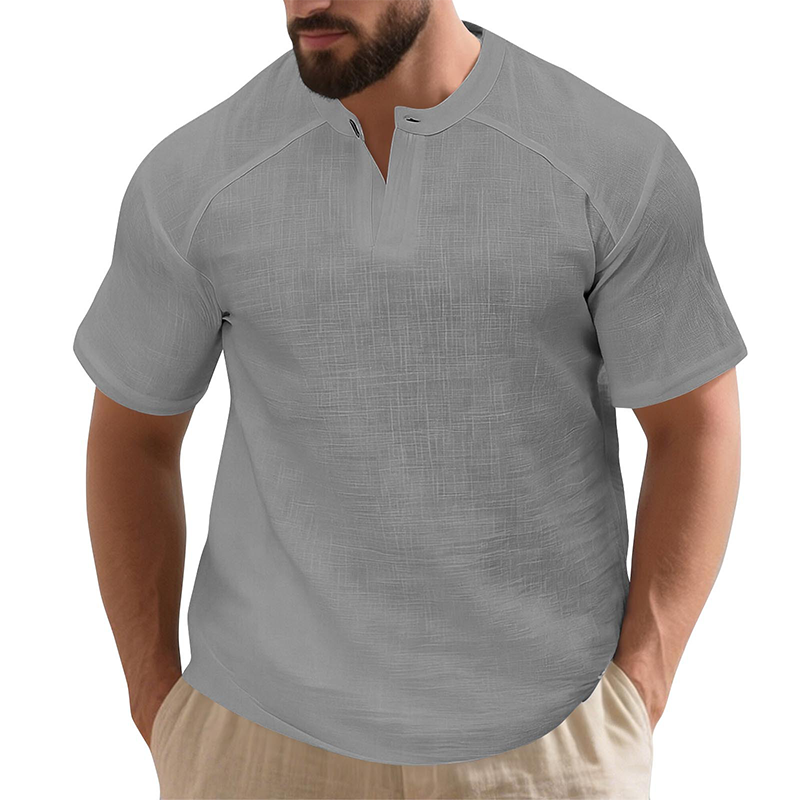 ✨🩳 Einfarbiges Kurzarm-T-Shirt für Herren 👔