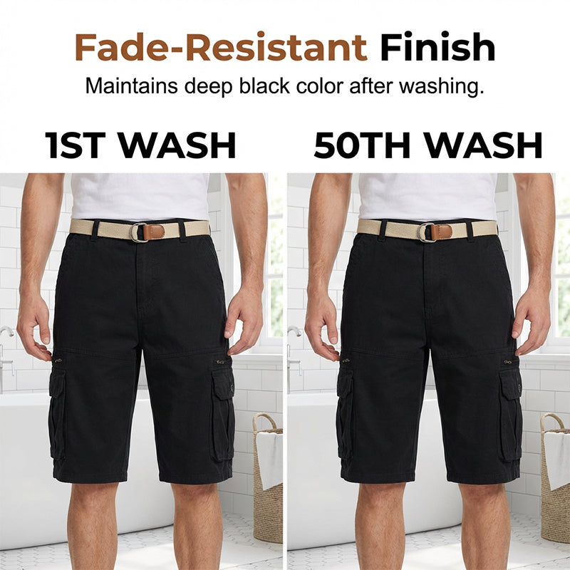 Pantalones cortos tácticos de trabajo para hombre —hasta la rodilla, resistentes y versátiles—; ideales para oficios manuales, actividades al aire libre y servicios de seguridad