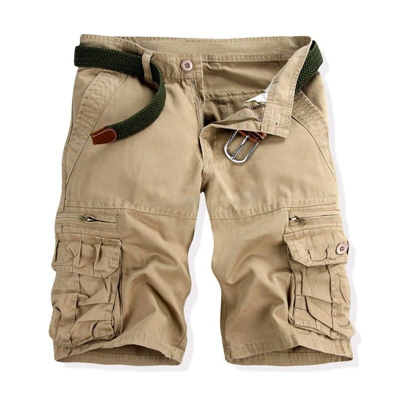 Pantalones cortos tácticos de trabajo para hombre —hasta la rodilla, resistentes y versátiles—; ideales para oficios manuales, actividades al aire libre y servicios de seguridad