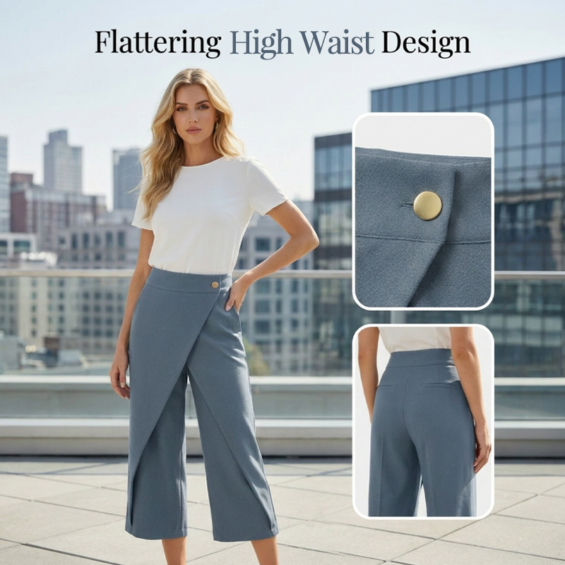 ⏳Nur für kurze Zeit: 50 % Rabatt⏰Patchwork-Freizeithose für Damen in verkürzter Länge👖