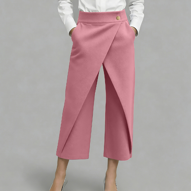 ⏳Nur für kurze Zeit: 50 % Rabatt⏰Patchwork-Freizeithose für Damen in verkürzter Länge👖