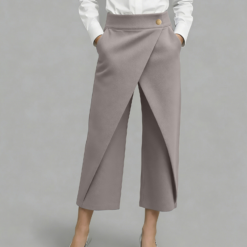 ⏳Nur für kurze Zeit: 50 % Rabatt⏰Patchwork-Freizeithose für Damen in verkürzter Länge👖