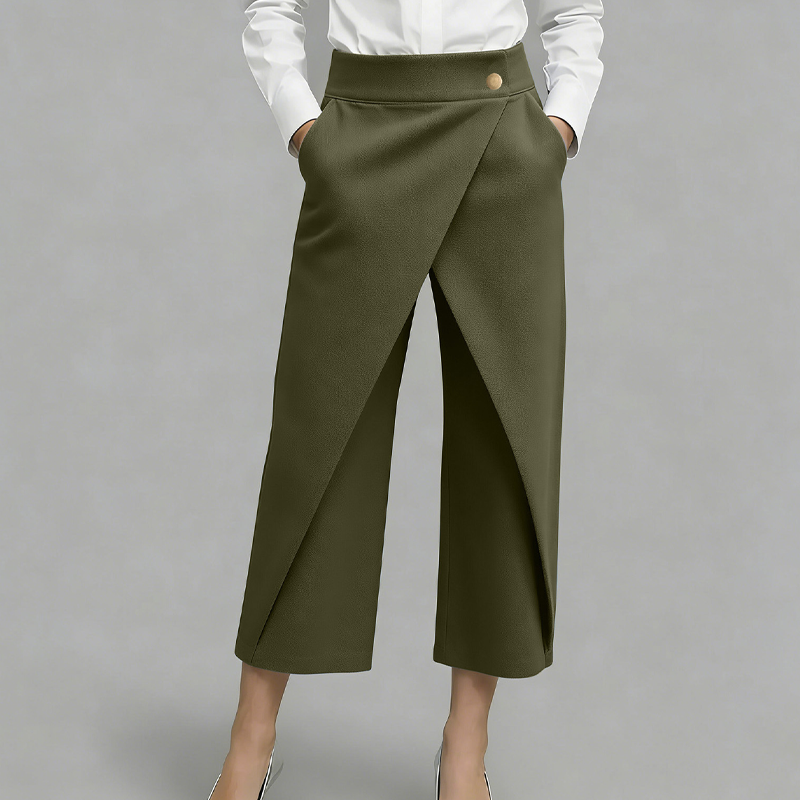 ⏳Nur für kurze Zeit: 50 % Rabatt⏰Patchwork-Freizeithose für Damen in verkürzter Länge👖