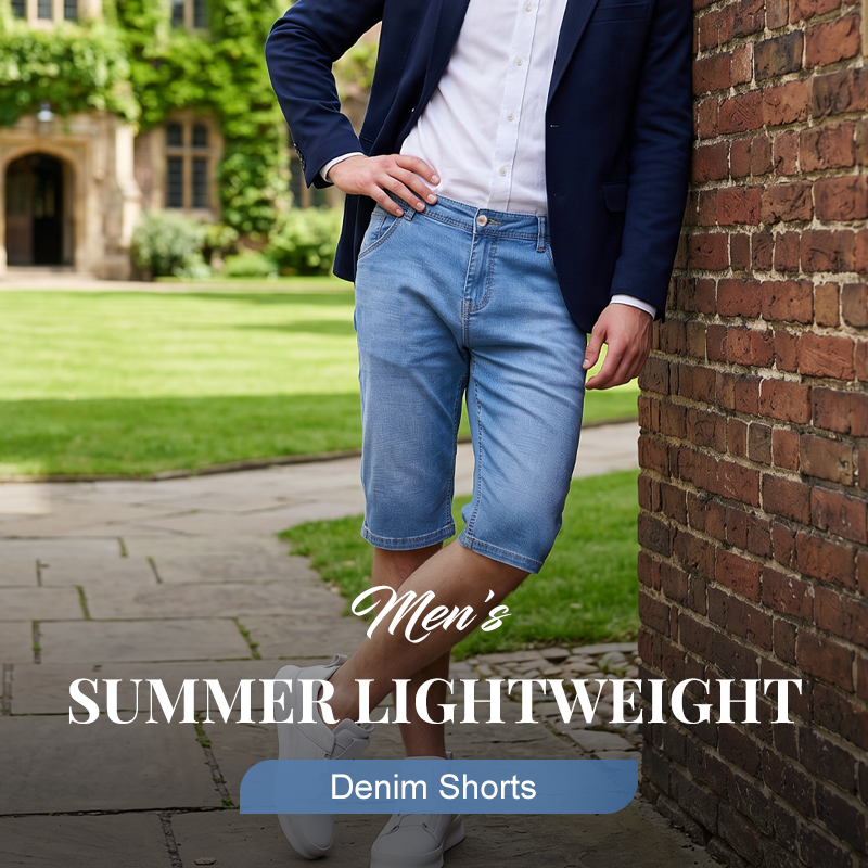 ⏰ 50 % RABATT – Nur für kurze Zeit ✨👖 Leichte Denim-Shorts für Herren – lockerer 5/7-Schnitt, atmungsaktiv & vielseitig für den Sommer ☀️