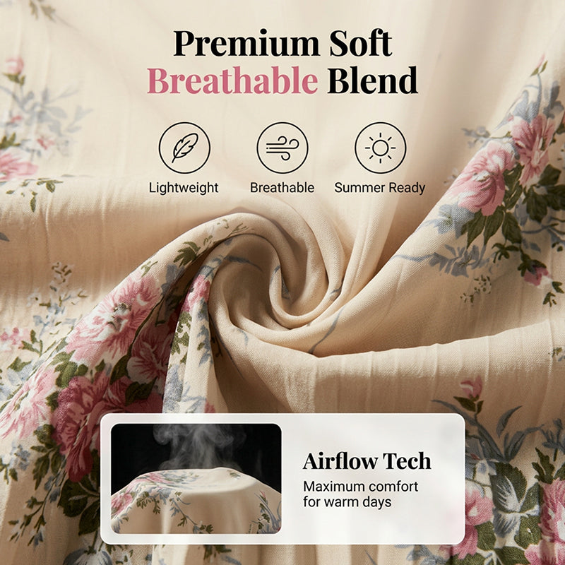 👗 ZEITLICH BEGRENZT 50% RABATT! ✨ Blumendruck Plissiertes Midi-Kleid – Elegant, Feminin ✨