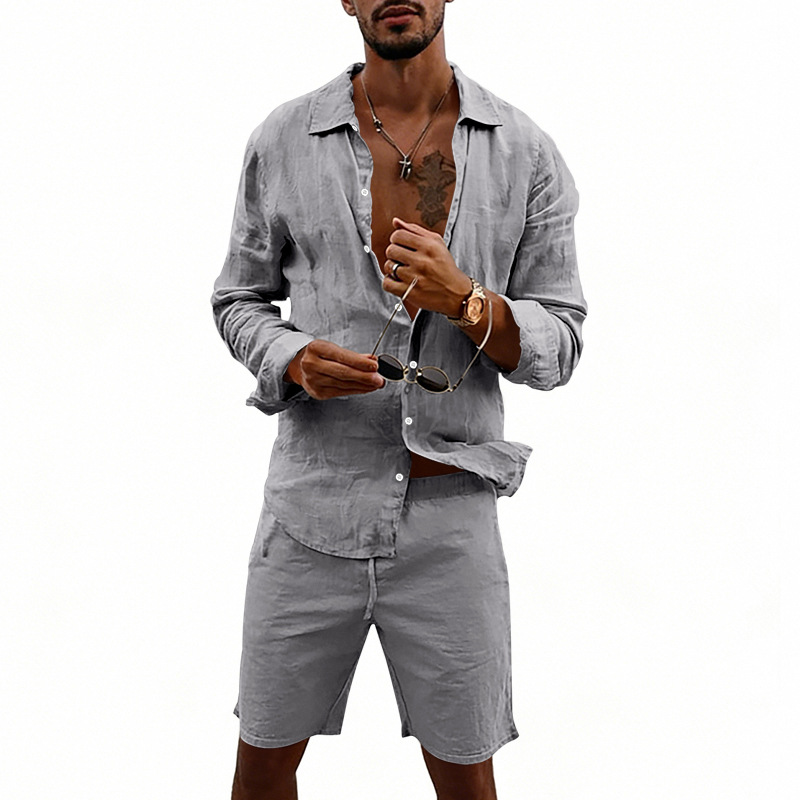👔 50% RABATT! ✨ Herren-Leinenhemd & Shorts Set – Lässig, sommerlich & luftig – Ideal für warme Tage oder den Urlaub – bequem & stilvoll ☀️🩳🌿