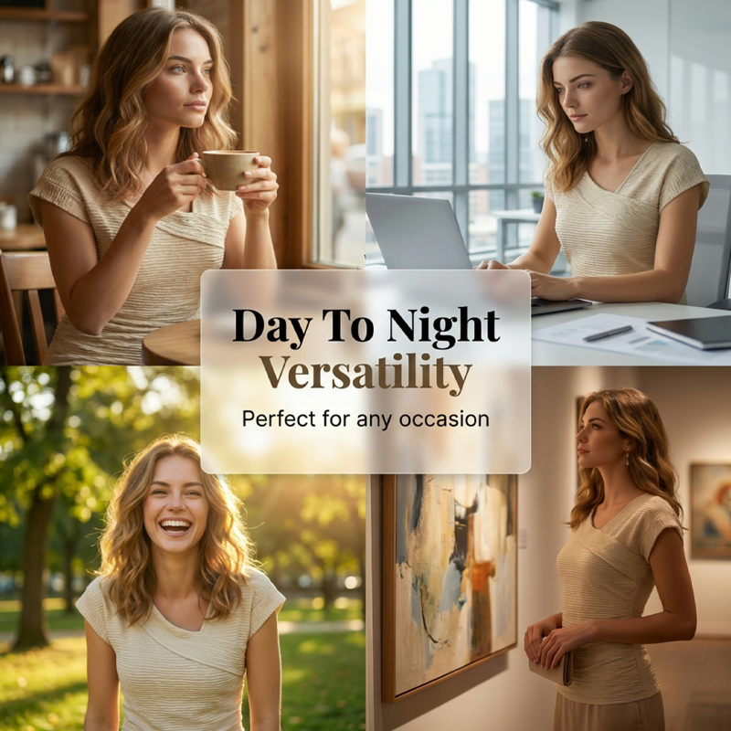 ⏰ 50 % RABATT – Nur für kurze Zeit ✨Damen Bluse mit asymmetrischem V-Ausschnitt ✨ Schlichte Eleganz & Moderne Raffungen