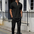 Herren Sommer-Trainingsanzug mit 1/4-Zip – bequem, atmungsaktiv & vielseitig – ideal für Sport, Laufen & Freizeit🏃‍♂️👕