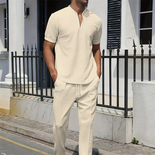 Herren Sommer-Trainingsanzug mit 1/4-Zip – bequem, atmungsaktiv & vielseitig – ideal für Sport, Laufen & Freizeit🏃‍♂️👕