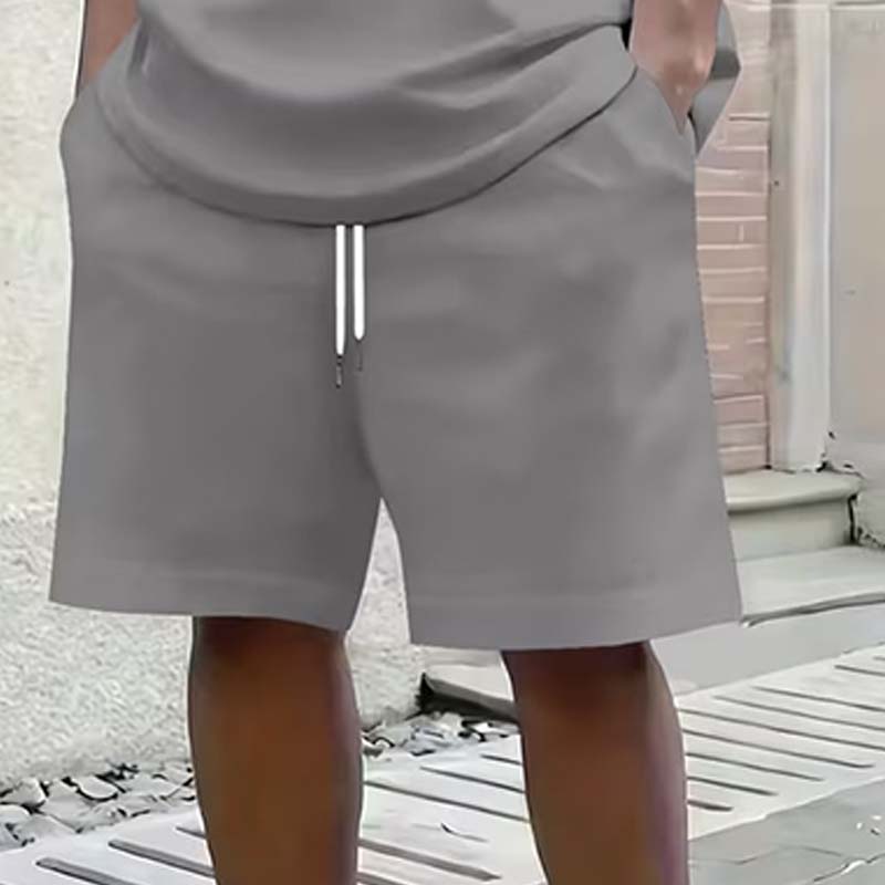 Herren Freizeit-Set – Color Block T-Shirt & Shorts 👕 Für Alltag, Urlaub & Sport