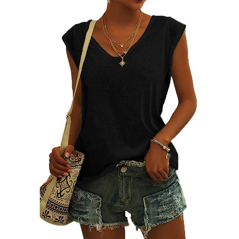 ⏰ 50 % RABATT – Nur für kurze Zeit ✨Lässiges Damen-Tanktop mit V-Ausschnitt und lockerer Passform