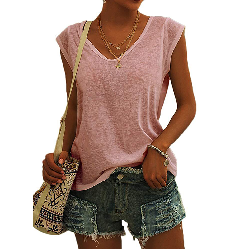 ⏰ 50 % RABATT – Nur für kurze Zeit ✨Lässiges Damen-Tanktop mit V-Ausschnitt und lockerer Passform
